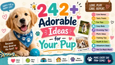 242+ adorable ideas for your pup featuring a cute golden retriever puppy, toys, treats, care tips, and fun activities
